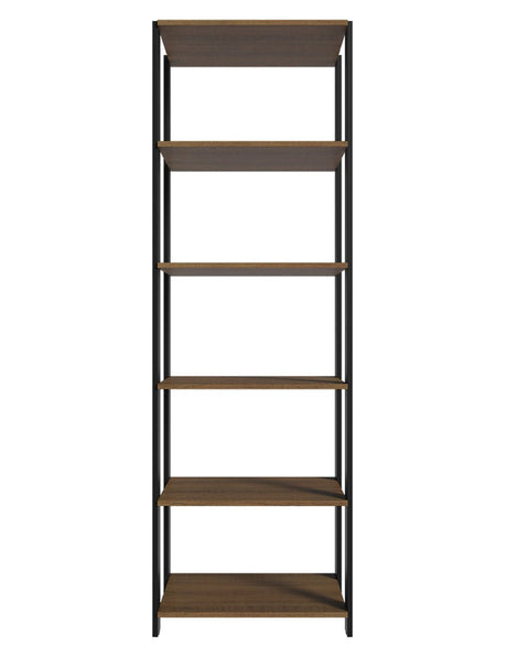 Estantería Rectangular Marron y Negro 185.8x17.5cm Transformable - BIBLIOTECAS Y ESTANTERIAS | Bylmo