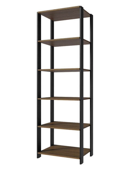 Estantería Rectangular Marron y Negro 185.8x17.5cm Transformable - BIBLIOTECAS Y ESTANTERIAS | Bylmo