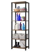 Estantería Rectangular Marron y Negro 185.8x17.5cm Transformable - BIBLIOTECAS Y ESTANTERIAS | Bylmo