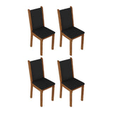 Kit x 4 Sillas Comedor Marron y Negro 37x89cm con Espuma en el Espaldar y Asiento - SILLAS Y BUTACOS | Bylmo