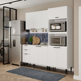 Cocina Integral Alpha Blanco 120x80cm Sin Mesón Con Alacena Modular - COCINAS | Bylmo