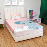 Sábana Infantil Zoo Elefante Y Luna Rosado Para Cama Sencilla 100 X 190 Cm - SABANAS | Bylmo