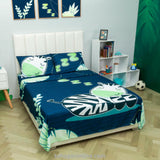 Sábana Infantil Zoo Cebras Azul Oscuro Para Cama Sencilla 100 X 190 Cm - SABANAS | Bylmo