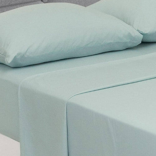 Juego De Sábanas Cotton Sense Fondo Entero Verde Menta Para Cama Sencilla 100 X 190 Cm