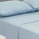 Juego de Sábanas Cotton Sense Fondo Entero Azul Claro Para Cama Sencilla 100 X 190 Cm - SABANAS | Bylmo