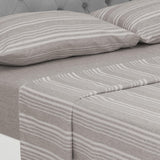 Juego de Sábanas Equilibrio Fondo Entero Cafe y Gris Para Cama Queen 160 X 190 Cm - SABANAS | Bylmo