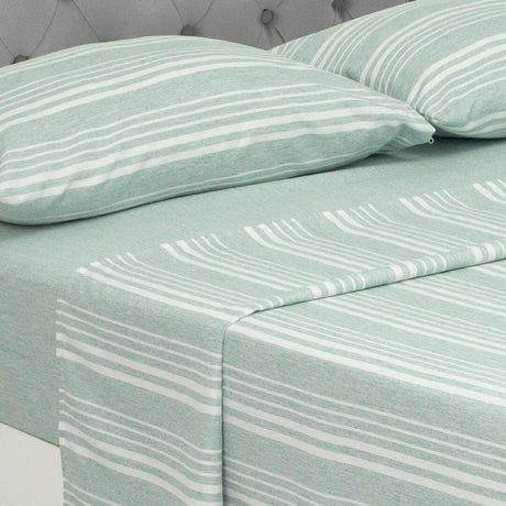 Juego de Sábanas Equilibrio Fondo Entero Verde Para Cama Queen 160 X 190 Cm - SABANAS | Bylmo