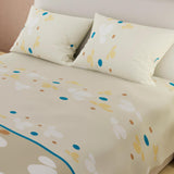 Juego de Sábanas Flores Almendra Para Cama Doble 140 X 190 Cm - SABANAS | Bylmo