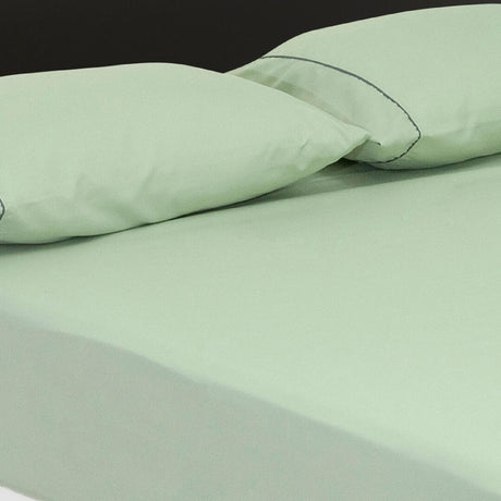 Sábana Ajustable Basic Fondo Entero Verde Claro Para Cama Doble 140 X 190 Cm - SABANAS | Bylmo