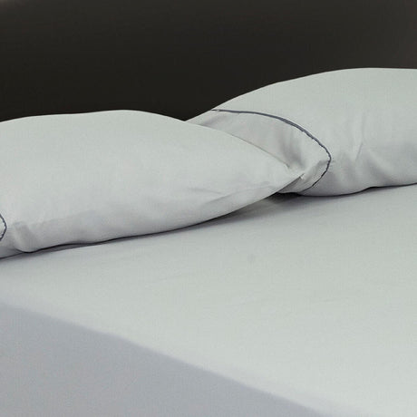 Sábana Ajustable Basic Fondo Entero Gris Claro Para Cama Doble 140 X 190 Cm - SABANAS | Bylmo