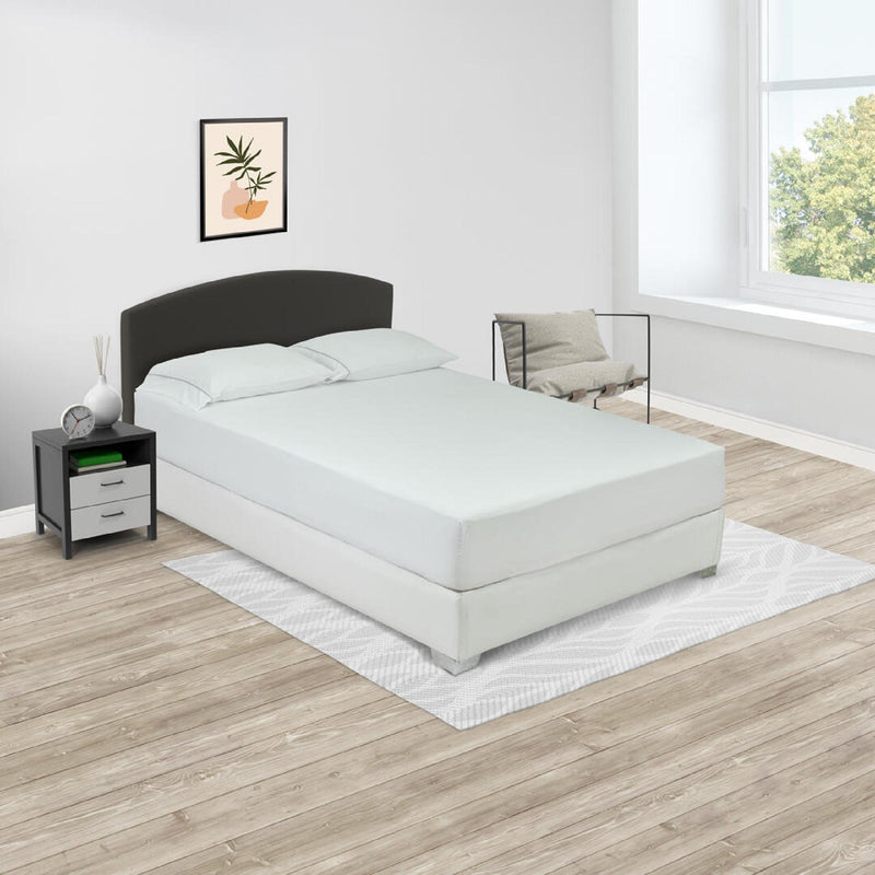 Sábana Ajustable Basic Fondo Entero Blanco Para Cama Doble 140 X 190 Cm