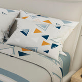 Juego de Sábanas Style Triángulos Gris Para Cama Doble 140 X 190 Cm - SABANAS | Bylmo