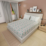 Juego de Sábanas Style Corazones Y Flores Blanco Para Cama Doble 140 X 190 Cm - SABANAS | Bylmo