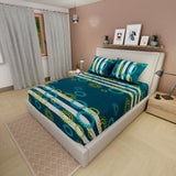 Sábana Ajustable Tropical Azul Oscuro Para Cama Doble 140 X 190 Cm - SABANAS | Bylmo