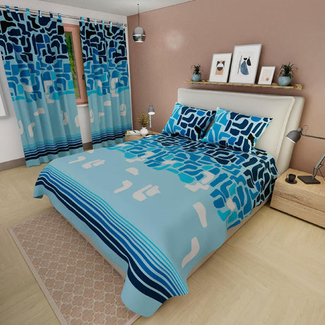 Juego de Sábanas Piedras Azul Para cama Sencilla 100 X 190 Cm - SABANAS | Bylmo