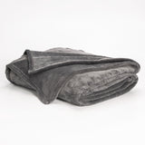 Cobija Térmica Flannel Fleece Gris Oscuro 115x160cm Fondo Entero Ultrasuave - COBIJAS Y MANTAS | Bylmo