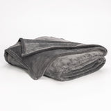 Cobija Térmica Flannel Fleece Gris Oscuro 260x230cm Fondo Entero Ultrasuave - COBIJAS Y MANTAS | Bylmo