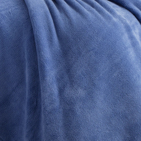 Cobija Térmica Flannel Fleece Azul 200x230cm Fondo Entero Ultrasuave - COBIJAS Y MANTAS | Bylmo