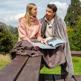 Cobija Térmica Flannel Velvet Gris 160x230cm Fondo Entero Ultrasuave - COBIJAS Y MANTAS | Bylmo