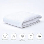 Protector De Colchón Impermeable Terry Punto Blanco Para Cama Sencilla 100 X 190 Cm