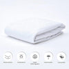 Protector De Colchón Impermeable Terry Punto Blanco Para Cama Doble 140 X 190 Cm