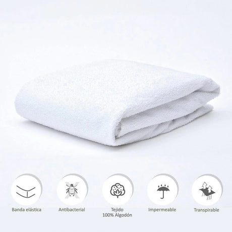 Protector de Colchón Impermeable Terry Punto Blanco Para Cama King 200 X 200 Cm - PROTECTORES DE COLCHON | Bylmo