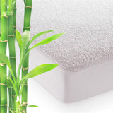 Protector de Colchón Impermeable Bambu Rizo Blanco Para Cama Sencilla 100 X 190 Cm - PROTECTORES DE COLCHON | Bylmo