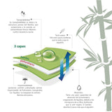 Protector de Almohada Bambu Rizo Blanco 50x90Cm Impermeable - PROTECTORES DE COLCHON | Bylmo