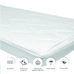 Protector De Colchón Impermeable 200h Blanco Para Cama Sencilla 100 X 190 Cm