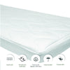 Protector De Colchón Impermeable 200h Blanco Para Cama Doble 140 X 190 Cm