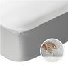 Protector De Colchón Impermeable Jersey Blanco Para Cama Sencilla 100 X 190 Cm