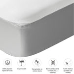 Protector De Colchón Impermeable Jersey Blanco Para Cama Sencilla 100 X 190 Cm