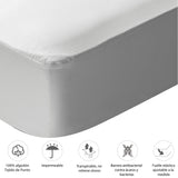 Protector de Colchón Impermeable Jersey Blanco Para Cama Semidoble 120 X 190 Cm - PROTECTORES DE COLCHON | Bylmo