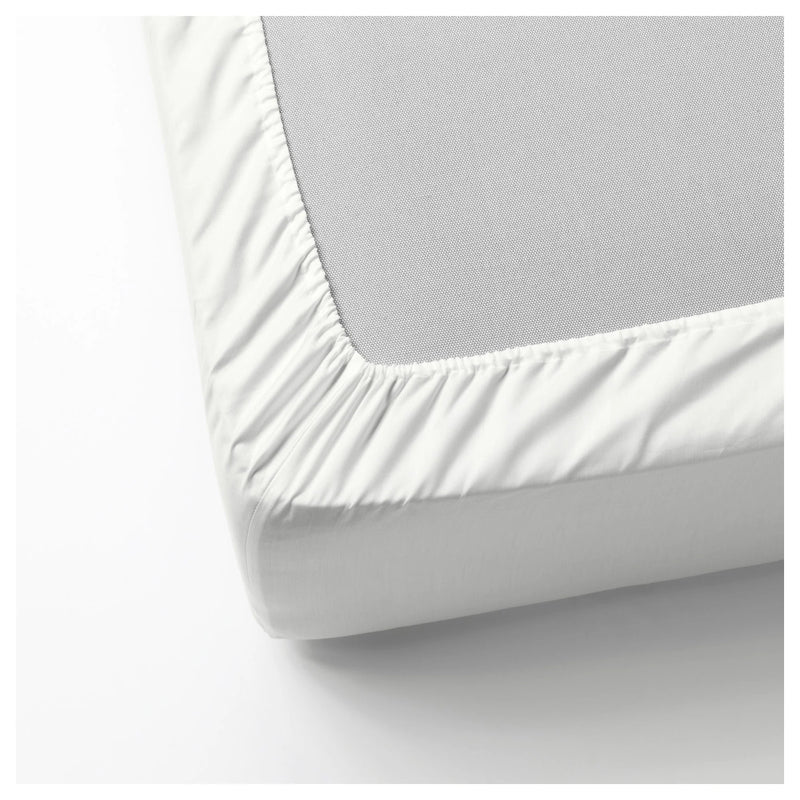 Protector De Colchón Impermeable Bambu Liso Blanco Para Cama Queen 160 X 190 Cm