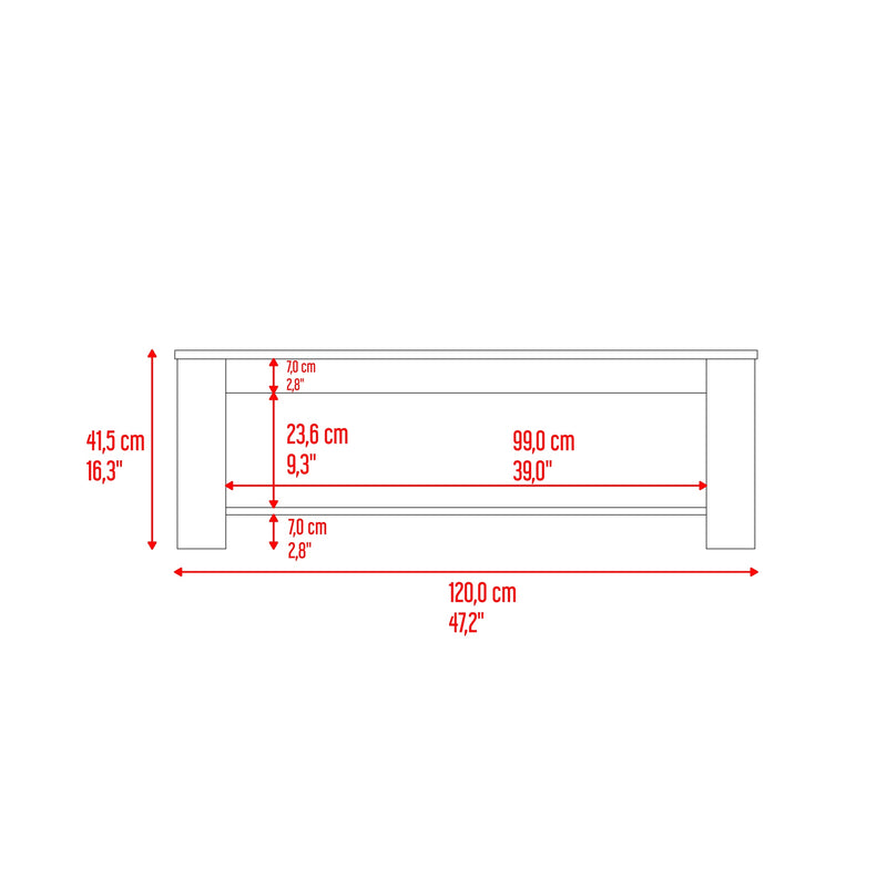 Mesa De Centro Cecil Fresno Europeo Y Wengue 120x41.5cm Rectangular