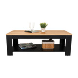 Mesa de Centro Cecil Fresno Europeo y Wengue 120x41.5cm Rectangular - MESAS DE CENTRO | Bylmo