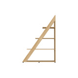 Biblioteca Escalera Lorain Fresno Europeo 105x151cm Con Cuatro Compartimientos - BIBLIOTECAS Y ESTANTERIAS | Bylmo