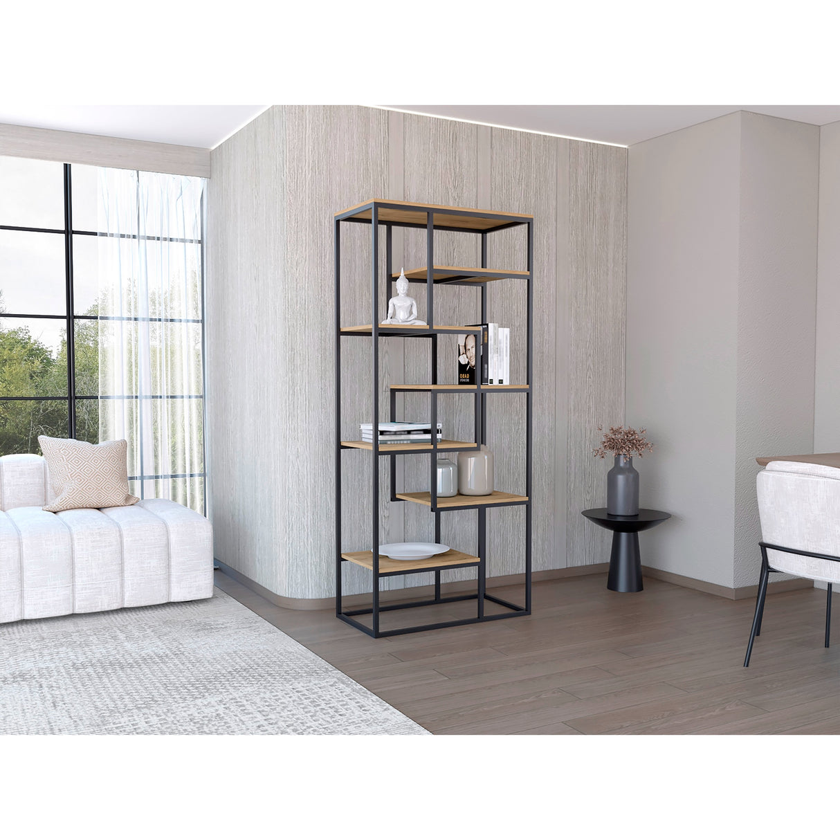 Estantería Architects Macadamia 80x182.9cm Con Seis Compartimientos - BIBLIOTECAS Y ESTANTERIAS | Bylmo