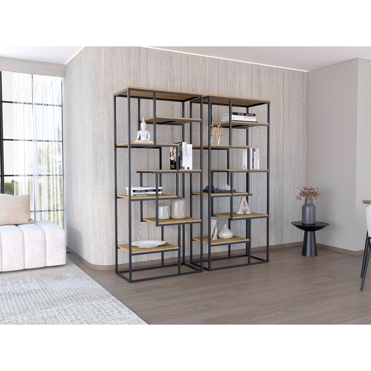 Estantería Architects Macadamia 80x182.9cm Con Seis Compartimientos - BIBLIOTECAS Y ESTANTERIAS | Bylmo