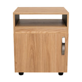 Mesa de Noche Barilo Fresno Europeo y Wengue 45x55cm Con Patas - MESAS DE NOCHE | Bylmo