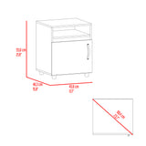Mesa de Noche Barilo Fresno Europeo y Wengue 45x55cm Con Patas - MESAS DE NOCHE | Bylmo