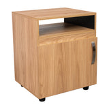 Mesa de Noche Barilo Fresno Europeo y Wengue 45x55cm Con Patas - MESAS DE NOCHE | Bylmo