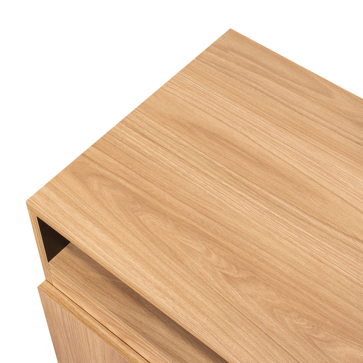 Mesa de Noche Barilo Fresno Europeo y Wengue 45x55cm Con Patas - MESAS DE NOCHE | Bylmo