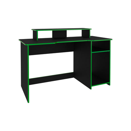 Escritorio Gamer Huni Wengue y Verde 136x90.5cm Sin Cajones - ESCRITORIOS | Bylmo
