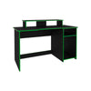 Escritorio Gamer Huni Wengue Y Verde 136x90.5cm Sin Cajones