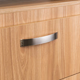 Cajonera Barilo Fresno Europeo y Wengue 80x76cm De Tres Hileras Con Patas - CAJONERAS Y COMODAS | Bylmo