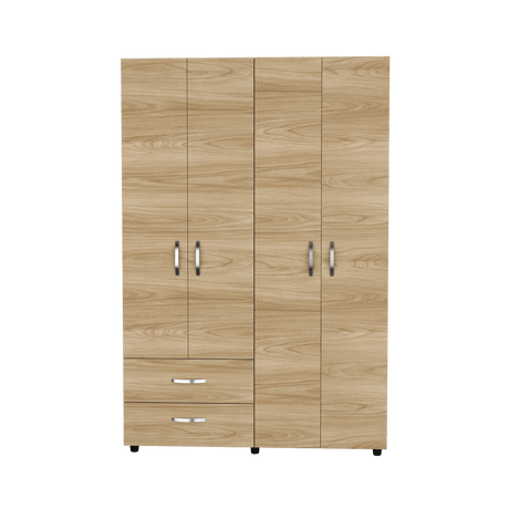 Closet Ankora Fresno Europeo y Wengue 120x180cm Con Dos Cajones y Dos Entrepaños - CLOSETS | Bylmo