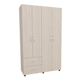 Closet Barilo Niebla y Blanco 120x200cm Con Dos Cajones y Cuatro Entrepaños - CLOSETS | Bylmo