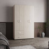 Closet Barilo Niebla y Blanco 120x200cm Con Dos Cajones y Cuatro Entrepaños - CLOSETS | Bylmo