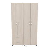 Closet Barilo Niebla y Blanco 120x200cm Con Dos Cajones y Cuatro Entrepaños - CLOSETS | Bylmo